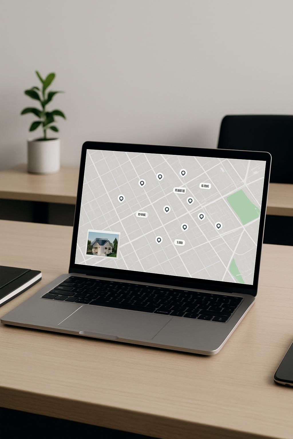 A laptop, laptop screen with a map Luo tiao xian bing Luo han wei chang de zuo xiang Zuo ce wei chang ma? Fei xiang Qu ta ...